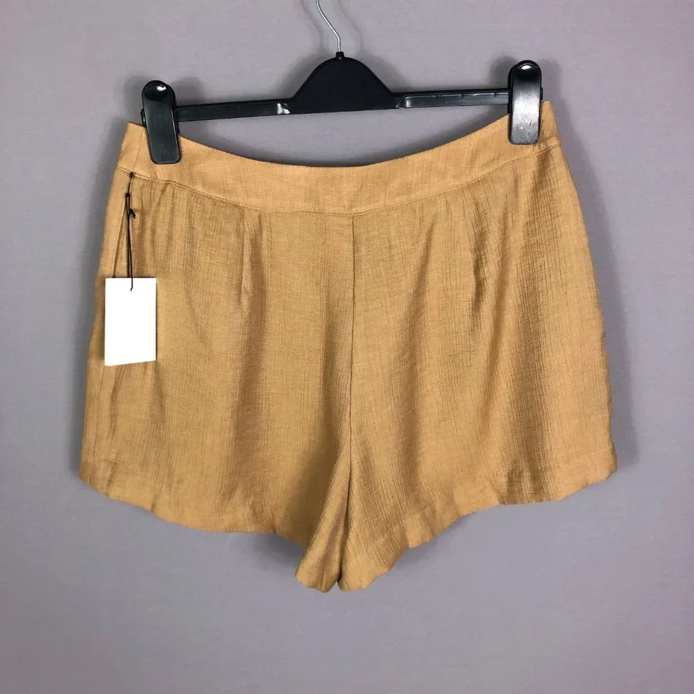 SOMETHING NAVY Tan Hi Waisted Dressy Short Size 12